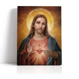 Sagrado Corazón De Jesús En Lienzo - 50x70cm