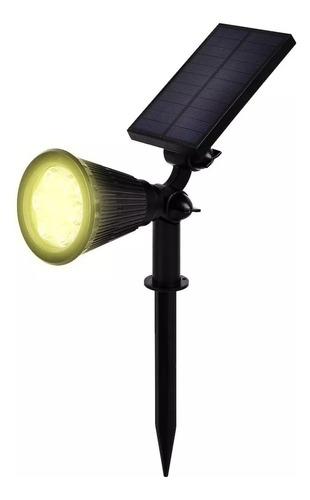 Foco Estaca Solar Jardin Led Impermeable Luz Calida