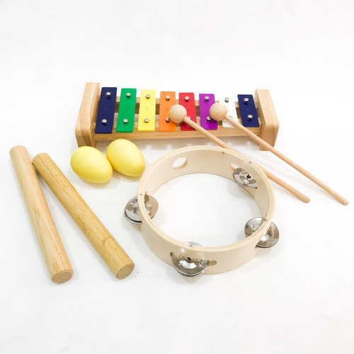 Conjunto De Percussão Infantil Turbinho 4 Peças