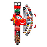 Reloj Infantil De Cars Digital Con Proyector De Imágenes