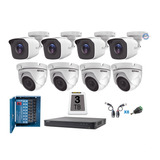 Kit 8 Camaras 2mpx Epcom Dvr 8ch Bala Domo Disco 3 Tb Cctv