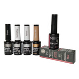 Promoção Kit Esmaltes Tons Neutros+ Top Coat Majestic Nails 