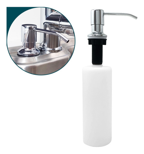 Dosador De Detergente Embutir 500ml Inox Cromado Pia Cozinha