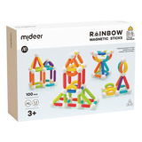 Mideer Rainbow Magnetic Sticks 100 Piezas