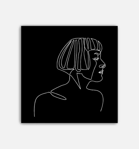 Cuadros Decorativos Moderno Minimalista Perfil Mujer, Recama