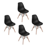 Eames Dsw Eiffel De Costado Comedor 18  Altura Sillas Sin Br