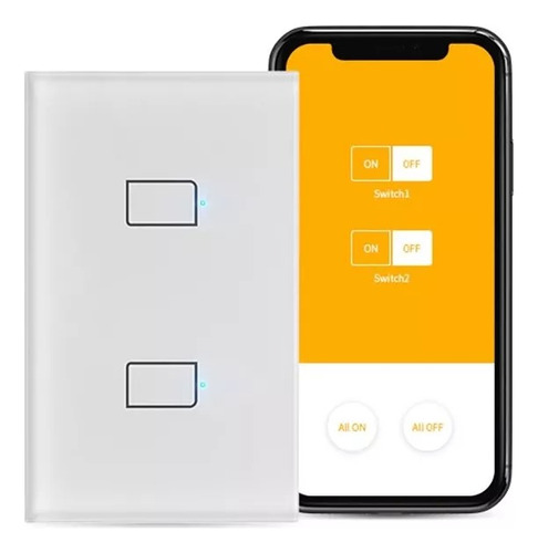 Domótica Broadlink Tc2s-us-2 Interruptor Táctil Doble 