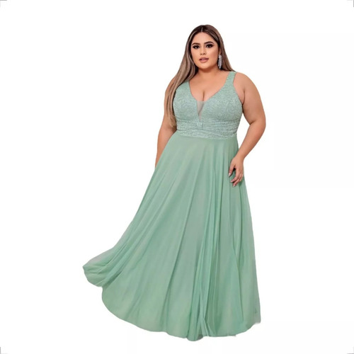 Vestido Formatura Plus Size Marsala - Madrinha Casamento