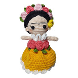 Muñeca Amigurumi Frida Kahlo Artesanal