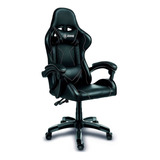 Cadeira De Escritório Xzone Cgr-01 Gamer Ergonômica  Preta E Branca Com Estofado De Couro Sintético