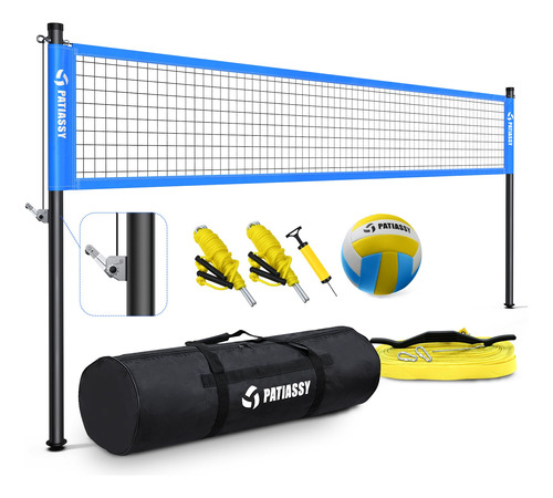 Patiassy Juego De Red De Voleibol Profesional Portatil Para 