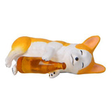 6 Mini Corgi Huskie Animal Figurines Botella Amarilla Corgi
