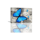 Decoración De Mariposas Baño, Arte De Pared Azul Ofic...
