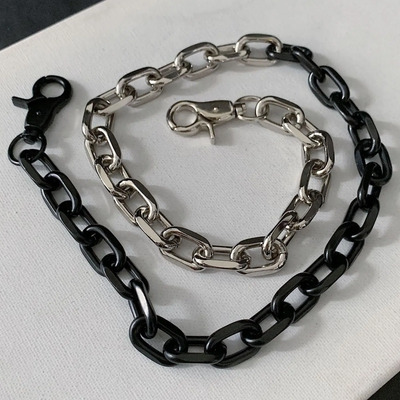 Cadena De Cintura Haoda De Metal Negro Plateado, 60 X 80 Cm,