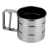 Polvilhador Caneca Peneira Com Gatilho Inox Açucar Farinha