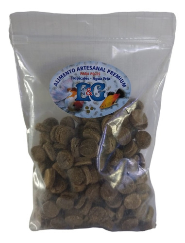 Alimento Para Peces E&g Artesanal C/vegetales De Fondo 100g