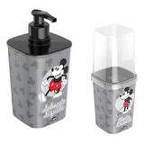 Suporte Sabonete Liquido +  Suporte Escova De Dente -mickey