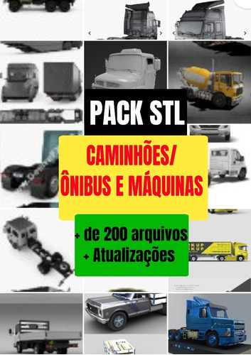 Pack Stl Caminhões/ Ônibus E Máquinas 