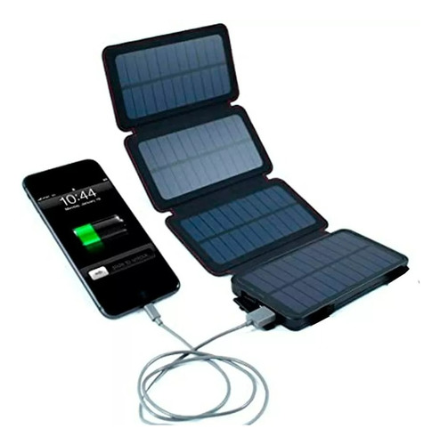 Power Bank 4 Panel Solar 20.000 Mah Linterna Batería Externa