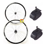 Par De Aros Aero 26 Roda P/bicicleta Cubo Ferro+2camaras 