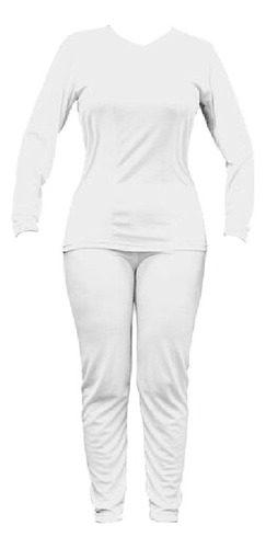 Conjunto Primera Capa Mujer Dryfit Blanco, Térmica /forcecl