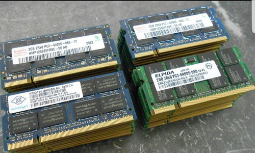 Lote De 8 Memorias Ram Ddr2 2gb Para Laptop Pc2-6400s