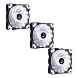 Kit De 3 Ventoinhas Cooler Fan Led 120mm Para Gabinete E Cpu