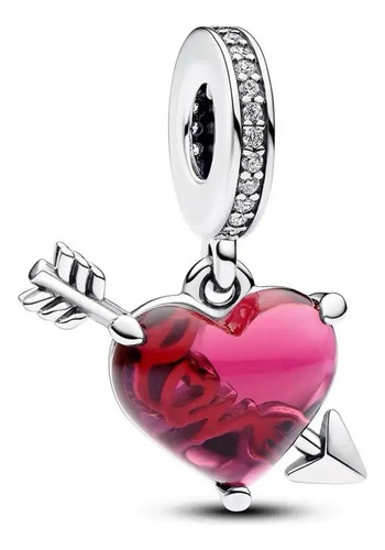 Charm Corazón Love Dije Plata Para Pulsera Pandora Collar