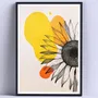Cuadro Decorativo Girasol 30 X 40 Cm Listo Para Colgar Amarillo