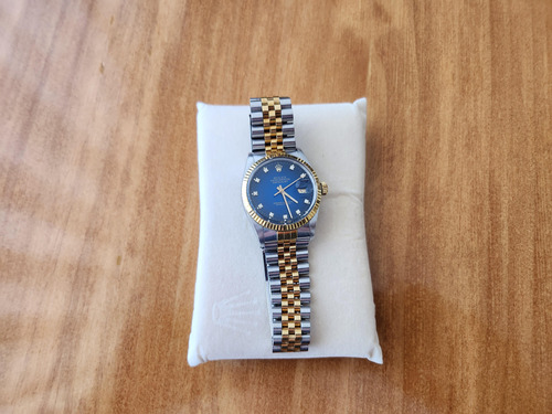 Reloj Rolex Junior Original Diamantes Y Fondo Lapizlazuli