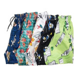 Kit 5 Bermudas Shorts Masculinos De Tactel Moda Praia Neymar