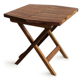 Mesa Plegable De Madera, Mesa Pequeña De Madera De Acacia Pa