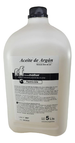 Shampoo Maskota Free Natur Aceite De Argán 2 Bidones X  5l