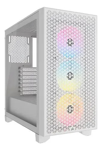Gabinete Corsair 3000D Airflow White 3x120mm ARGB 