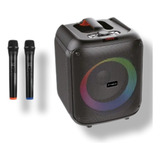 Power Bass Partybox Xcell 100w 2 Microfone Com Rádio E P10 