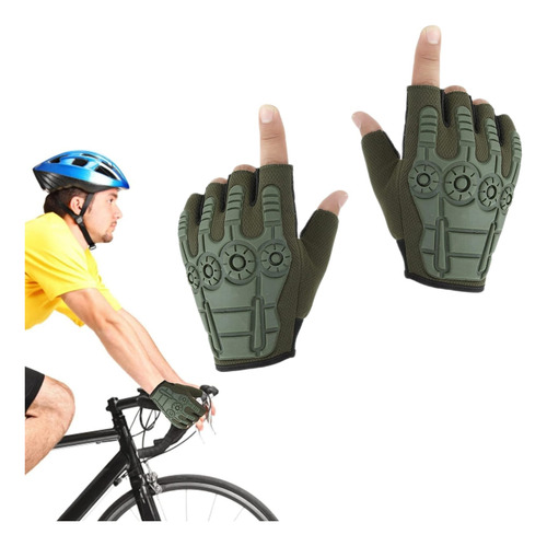 Guantes Dedo Corto Antideslizante Deportivo Para Bicicleta