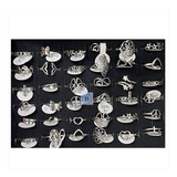 Set 36 Anillos En Caja Modelos De Acero Quirúrgico Bavasa