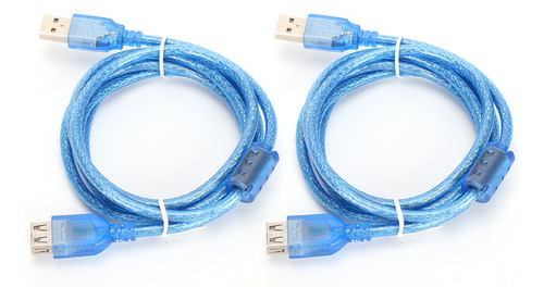 Cable De Extensión Usb 2.0 De 2 Piezas, Cable Extensor Macho