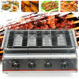 Tabletop Barbecue Gas Grill Stove Stainless Steel Griddl Wss