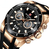Reloj Deportivo Con Esfera Grande Para Hombre Reward 83008 Color Del Bisel Rose Black