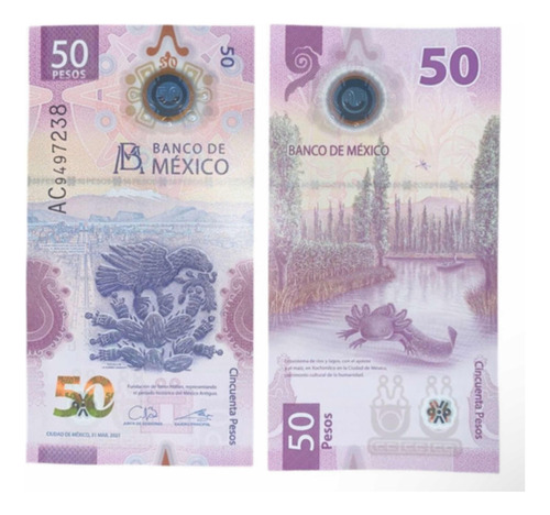 Ajolote Billete De 50 Pesos Serie Variada Billete Mexicano