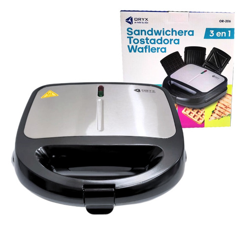 Sandwichera Waflera Grill Panini Tostadora Electrica 3 En 1