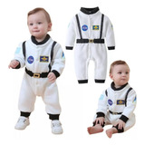 Macacão Bebê Astronauta Infantil Traje Espacial Branca