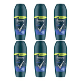 Desodorante Roll-on Rexona 50ml Masculino Active - Kit C/6un