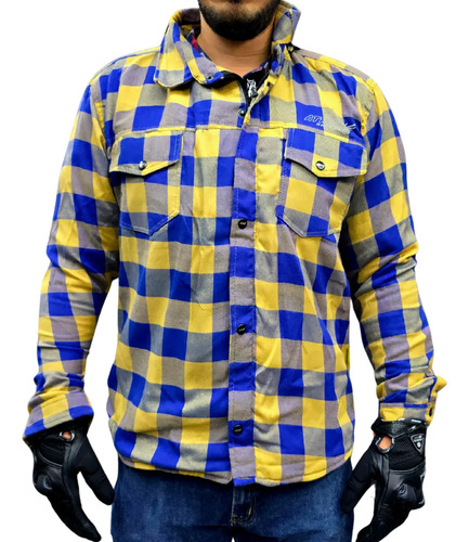 Chamarra  Atrox Ce-1203 Kevlar Azul | Meses sin interés
