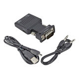 Adaptador Convertidor Vga A Hdmi - Hdtv + Audio