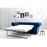 Chesterfield Sofa Sillon Cama 2 Plazas En Chenille O Cuerina