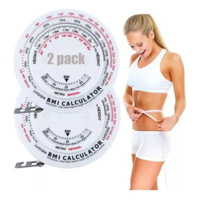 Aomux 2 Pzs Cinta Mtrica Corporal RetractilCon Indice Bmi, Salud Fisica, Medicion DeCintura, Abdomen, Cadera, Ideal Para ControlDe Peso Y Evaluacion De Salud Personal | Meses sin interés