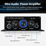 Portátil Mini Audio Amplificador De Potencia Estéreo De 2 Ca