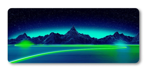 Mousepad Xxl 80x30cm Cod.009 Retro Wave Neon